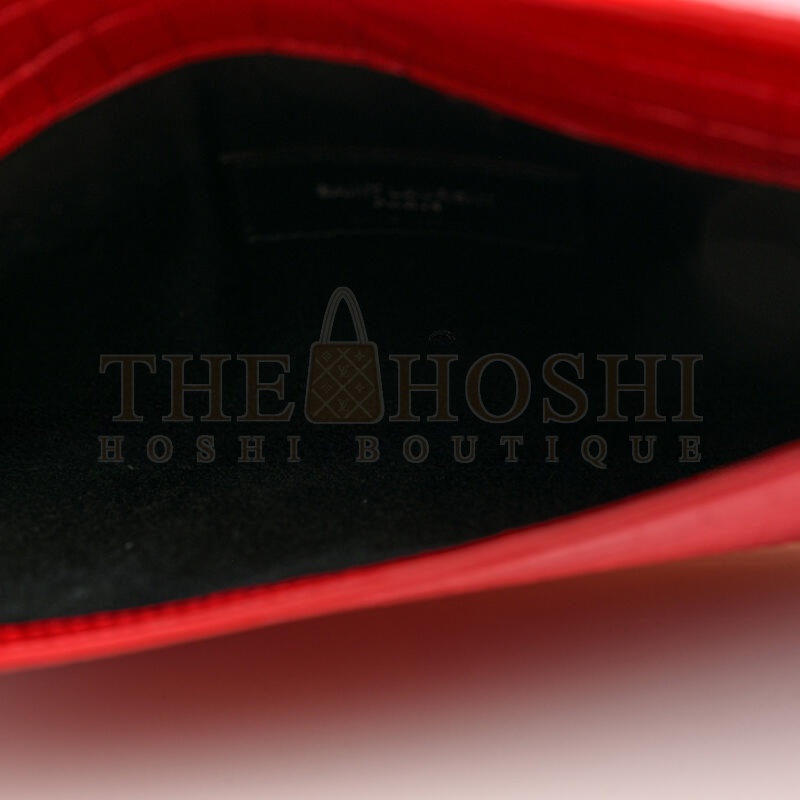 Y51 UPTOWN POUCH IN CROCODILE-EMBOSSED SHINY LEATHER 5657391523720 (27*16*2cm) Master Quality